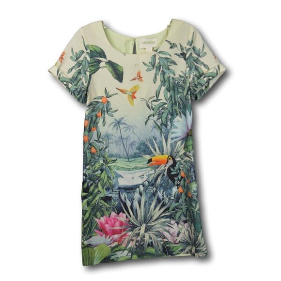 H&M Conscious Collection Paradise Floral Work Shift Dress 6 - Picture 2 of 3